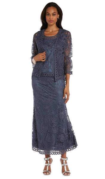 Soulmates - Soutache Lace Three Piece Skirt Set 1506 In Gray