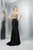 Colors Dress - 1498 Shimmering Striped Two Piece Evening Dress In Black
