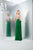 Colors Dress - 1115 Bejeweled Cap Sleeve V-Neck Gown In Green