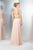 Marsoni by Colors - M106 Illusion Bateau A-line Dress In Neutral