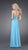 La Femme  - Finely-Tucked Straight Chiffon Sheath Empire Gown 15081 in Blue