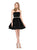 Colors Dress - 1512 Strapless Layered Cocktail Dress in Black