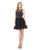 Colors Dress - 1513 Embellished Illusion Bateau Dress  In Black