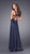 La Femme - Twisted Ruched Sweetheart Chiffon A-line Gown 15148 In Blue