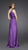 La Femme - Beaded One Shoulder Strap Pleated Asymmetric Neck A-line Gown 15158 in Purple