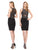 Colors Dress - 1515 Embellished Halter Sheath Dress in Black
