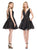 Colors Dress - 1517 Sequined V-neck A-line Dress In Black