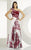 MNM Couture - 6364 Floral Asymmetric A-line Dress In Red