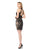 Colors Dress - 1519 Halter Beaded Embroidery Evening Dress in Black