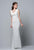 Terani Couture - Glamorous Crystal Accented Scoop Neck Column Gown 151E0265A In White