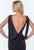 Terani Couture - 151E0270A Beaded V-neck Sheath Dress in Black