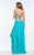 Terani Couture - 151P0036G Bedazzled Sweetheart Lace Up A-line Dress In Blue and Neutral