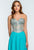 Terani Couture - 151P0036G Bedazzled Sweetheart Lace Up A-line Dress In Blue and Neutral