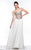 Terani Couture - 151P0036G Bedazzled Sweetheart Lace Up A-line Dress In White and Neutral