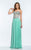 Terani Couture - 151P0036G Bedazzled Sweetheart Lace Up A-line Dress In Green and Neutral