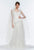 Terani Couture - 151B0502A Lace Cap Sleeve Illusion Neck Bridal Gown In White