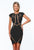 Terani Couture - 151C0202A Jewel Neck Cutout Sheath Dress in Black