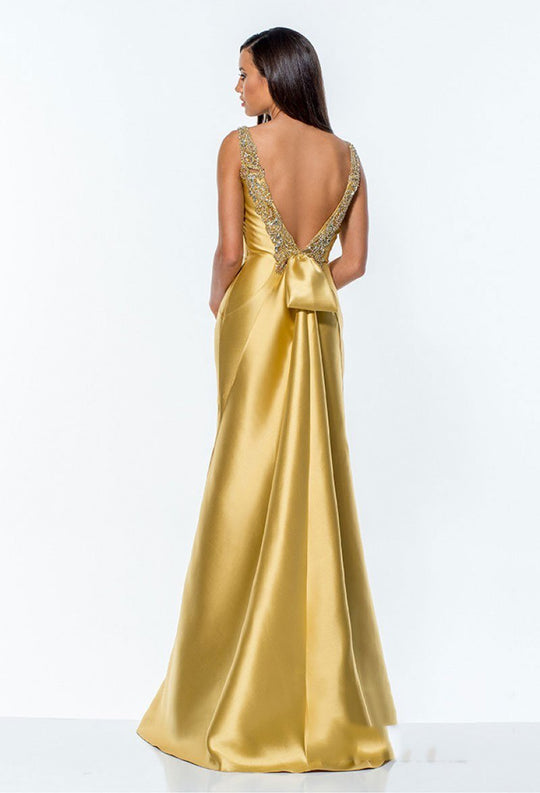 Terani Couture - Astonishing  Trumpet Gown with Cape Details 151E0297A In Gold