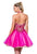 Terani Couture - 151P0008A Halter Strap Embellished Cocktail Dress in Pink