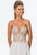 Terani Couture - 151P0027A Strapless Embellished Chiffon Long Gown in White and Neutral