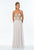 Terani Couture - 151P0027A Strapless Embellished Chiffon Long Gown in White and Neutral