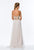 Terani Couture - 151P0027A Strapless Embellished Chiffon Long Gown in White and Neutral
