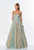 Terani Couture - 151P0088B Ornate Strapless Sweetheart Ballgown in Blue and Neutral