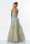 Terani Couture - 151P0088B Ornate Strapless Sweetheart Ballgown in Blue and Neutral