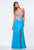 Terani Couture - 151P0382A Strapless Sweetheart Chiffon Gown in Blue and Neutral