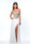 Terani Couture - 151P0382A Strapless Sweetheart Chiffon Gown in White and Neutral