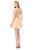 Colors Dress - 1521 Sleeveless Embroidered Cocktail Dress in Neutral