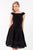 Terani Couture - 1521C0042A Lace Bateau A-line Dress in Black