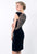 Terani Couture - Beaded Jewel Neck Cocktail Dress 1521C0210B in Blue
