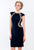 Terani Couture - Beaded Jewel Neck Cocktail Dress 1521C0210B in Blue