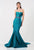 Terani Couture - Statuesque Satin Sweetheart Mermaid Gown 1521E0382A in Green