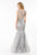 Terani Couture - Dazzling Rhinestone Embellished Illusion Neck Trumpet Gown 1521GL0772A In Silver