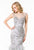 Terani Couture - Dazzling Rhinestone Embellished Illusion Neck Trumpet Gown 1521GL0772A In Silver