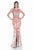 Terani Couture - Stunning Bead Embellished Scoop Neck Mermaid Gown 1521GL0787A In Pink and Neutral