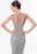 Terani Couture - Feather Ornate Illusion Mermaid Gown 1521GL0816B in Silver