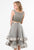 Terani Couture - Stunning Beaded Bateau Neck Polyester Tea length Dress 1521H0101A In Silver, Neutrala