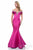 Terani Couture - Off-The-Shoulder Neck Evening Gown 1521M0615B in Pink