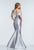 Terani Couture - Sparkling Off the Shoulder Satin Trumpet Gown 1521M06 In Silver