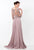 Terani Couture - 1521M0636A Embellished Scoop A-line Dress in Brown and Silver
