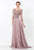 Terani Couture - 1521M0636A Embellished Scoop A-line Dress in Brown and Silver