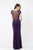 Terani Couture - 1521E0374A Embellished Scoop Neck Sheath Dress in Purple