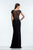Terani Couture - 1521E0374A Embellished Scoop Neck Sheath Dress in Black