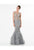 Terani Couture - Gleaming Nude Illusion Trumpet Gown 1521GL0816A In Silver