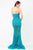 Terani Couture - 1522E0463A Strapless Sweetheart Sheath Dress in Green