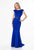 Terani Couture - Bead Embellished Bateau Neck Gown 1522E0526B in Blue