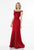 Terani Couture - Embellished Bateau Neck Gown  1522E0528B in Red